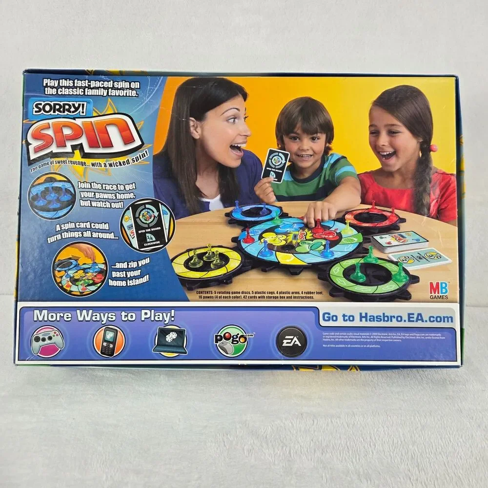 Sorry!‎ Spin Board Game 2009 Hasbro 100% Complete Family Strategy Game